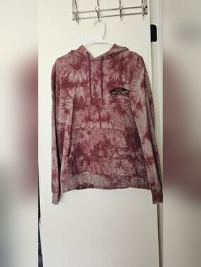 Vans Men's Tie-Dye Burgundy Fuschia Hoodie